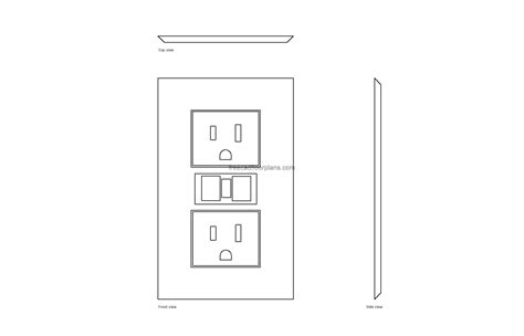 gfci electrical box drawing detail autocad|Resources .